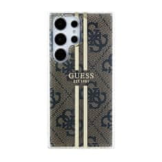 Guess Guess IML 4G Gold Stripe - Ohišje za Samsung Galaxy S24 Ultra (rjavo)