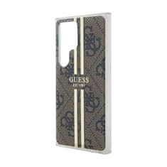 Guess Guess IML 4G Gold Stripe - Ohišje za Samsung Galaxy S24 Ultra (rjavo)