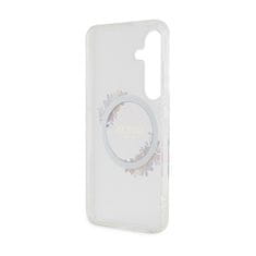 Guess Guess IML Flowers Wreath MagSafe - ovitek za Samsung Galaxy S24 (prozoren)