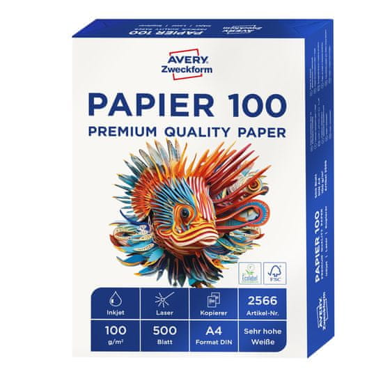 Avery Zweckform univerzalen papir 2566, 100 g, 500 listov, A4, za laserske in inkjet tiskalnike