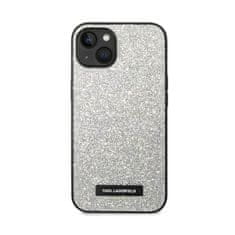 Karl Lagerfeld Karl Lagerfeld Glitter Plaque Logo - ovitek za iPhone 14 Plus (srebrn)