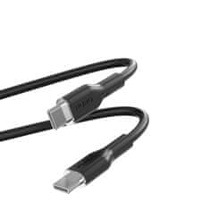 Puro PURO ICON Mehki kabel - USB-C na USB-C 1,5 m (črn)