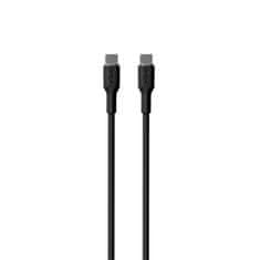 Puro PURO ICON Mehki kabel - USB-C na USB-C 1,5 m (črn)