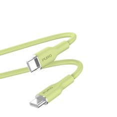 Puro PURO ICON Soft Cable - kabel USB-C do USB-C 1,5 m (zelena matcha)