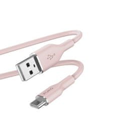 Puro PURO ICON Soft Cable - kabel USB-A do USB-C 1,5 m (prašno roza)