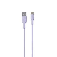 Puro PURO ICON Soft Cable - kabel USB-A do USB-C 1,5 m (Tech Lavender)