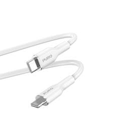 Puro PURO ICON Soft Cable - kabel USB-C do Lightning s certifikatom MFi 1,5 m (bel)