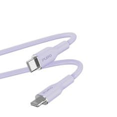 Puro PURO ICON Soft Cable - kabel USB-C do Lightning s certifikatom MFi 1,5 m (Tech Lavender)