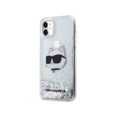 Karl Lagerfeld Karl Lagerfeld Liquid Glitter NFT Choupette Head - ovitek za iPhone 11 (srebrn)