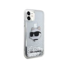 Karl Lagerfeld Karl Lagerfeld Liquid Glitter NFT Choupette Head - ovitek za iPhone 11 (srebrn)