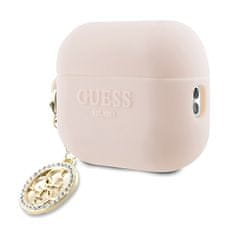 Guess Guess 3D gumijast 4G diamantni okras - etui za AirPods Pro 2 (roza)