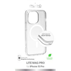 Puro PURO LITEMAG PRO - Ohišje MagSafe za iPhone 15 Pro (prozorno)