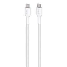 Puro PURO Fabric - Močan pleten kabel USB-C z USB-C 1,2 m (bel)