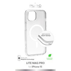 Puro PURO LITEMAG PRO - Ohišje MagSafe za iPhone 15 (prozorno)