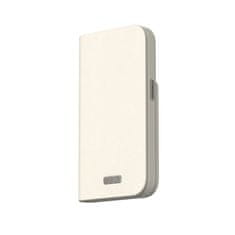 Moshi Moshi Overture MagSafe - Usnjeni ovitek 3-v-1 za iPhone 15 Pro (Eggnog White)