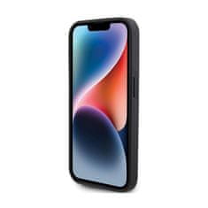 Guess Guess usnje 4G z žigom - Ohišje za iPhone 15 Pro Max (črno)