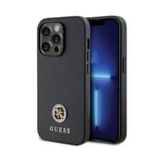 Guess Kovinski logotip Guess 4G Strass - Ohišje za iPhone 15 Pro (črno)