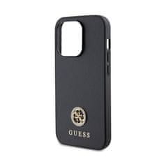 Guess Kovinski logotip Guess 4G Strass - Ohišje za iPhone 15 Pro (črno)