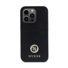 Guess Kovinski logotip Guess 4G Strass - Ohišje za iPhone 15 Pro (črno)