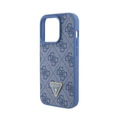 Guess Guess Usnje 4G Triangle Strass - Ohišje za iPhone 15 Pro (modro)