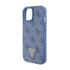 Guess Guess usnje 4G Triangle Strass - Ohišje za iPhone 15 (modro)