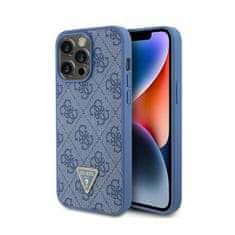 Guess Guess usnje 4G Triangle Strass - Ohišje za iPhone 15 Pro Max (modro)