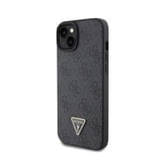 Guess Guess usnje 4G Triangle Strass - Ohišje za iPhone 15 (črno)