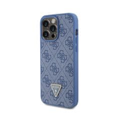 Guess Guess usnje 4G Triangle Strass - Ohišje za iPhone 15 Pro Max (modro)