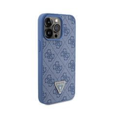 Guess Guess usnje 4G Triangle Strass - Ohišje za iPhone 15 Pro Max (modro)