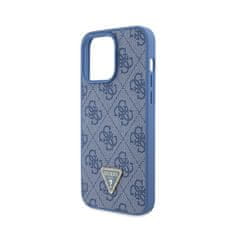 Guess Guess usnje 4G Triangle Strass - Ohišje za iPhone 15 Pro Max (modro)