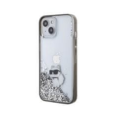 Karl Lagerfeld Karl Lagerfeld Liquid Glitter Choupette - ohišje za iPhone 15 (prozorno)