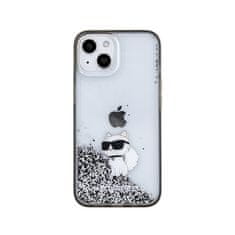 Karl Lagerfeld Karl Lagerfeld Liquid Glitter Choupette - ohišje za iPhone 15 (prozorno)