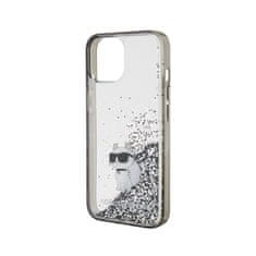 Karl Lagerfeld Karl Lagerfeld Liquid Glitter Choupette - ohišje za iPhone 15 (prozorno)