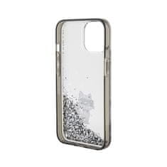 Karl Lagerfeld Karl Lagerfeld Liquid Glitter Choupette - ohišje za iPhone 15 (prozorno)