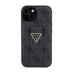 Guess Guess Grip Stand 4G Triangle Strass Logo - Ohišje za iPhone 15 (črno)