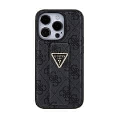 Guess Guess Grip Stand 4G Triangle Strass Logo - Ohišje za iPhone 15 Pro (črno)