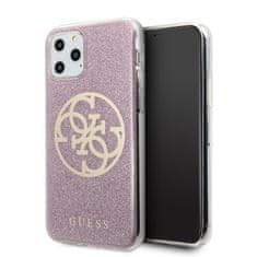 Guess Guess Circle Glitter 4G - Ohišje za iPhone 11 Pro (roza)