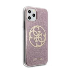 Guess Guess Circle Glitter 4G - Ohišje za iPhone 11 Pro (roza)