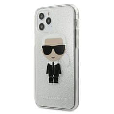 Karl Lagerfeld Karl Lagerfeld Iconik Glitter - Ohišje za iPhone 12 Pro Max (srebrno)