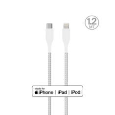 Puro PURO Fabric Ultra Strong - Heavy duty pleteni kabel USB-C / Lightning s certifikatom MFi 1,2 m (bel)