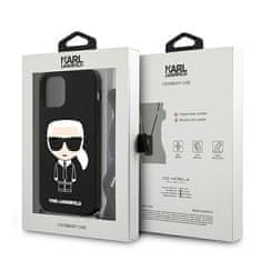 Karl Lagerfeld Karl Lagerfeld Silikonsko ohišje za iPhone 12 Pro Max s polnim telesom Iconic Cord - iPhone 12 Pro Max (črno)