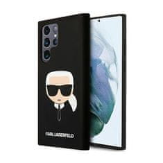 Karl Lagerfeld Karl Lagerfeld Silikonski ovitek Ikonik Karl`s Head - Samsung Galaxy S22 Ultra Case (črn)