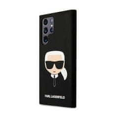 Karl Lagerfeld Karl Lagerfeld Silikonski ovitek Ikonik Karl`s Head - Samsung Galaxy S22 Ultra Case (črn)