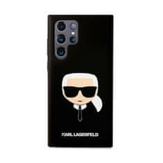 Karl Lagerfeld Karl Lagerfeld Silikonski ovitek Ikonik Karl`s Head - Samsung Galaxy S22 Ultra Case (črn)