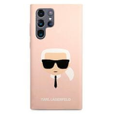 Karl Lagerfeld Karl Lagerfeld Silikonski ovitek Ikonik Karl`s Head - Samsung Galaxy S22 Ultra Case (roza)