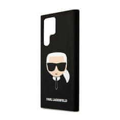 Karl Lagerfeld Karl Lagerfeld Silikonski ovitek Ikonik Karl`s Head - Samsung Galaxy S22 Ultra Case (črn)