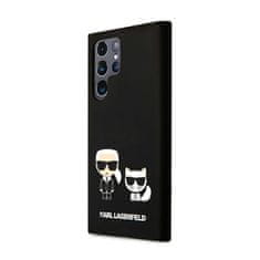 Karl Lagerfeld Karl Lagerfeld Slilicone Karl &amp; Choupette - Ohišje za Samsung Galaxy S22 Ultra (črno)