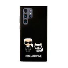 Karl Lagerfeld Karl Lagerfeld Slilicone Karl &amp; Choupette - Ohišje za Samsung Galaxy S22 Ultra (črno)