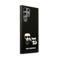 Karl Lagerfeld Karl Lagerfeld Slilicone Karl &amp; Choupette - Ohišje za Samsung Galaxy S22 Ultra (črno)