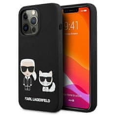 Karl Lagerfeld Karl Lagerfeld Slilicone Karl &amp; Choupette Magsafe - ohišje za iPhone 13 Pro (črno)